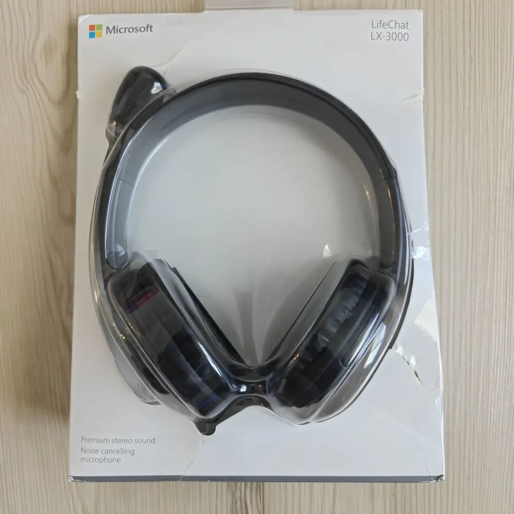 ** NEW SEALED ** Microsoft LX-3000 LifeChat Headphones Headset W/ Microphone